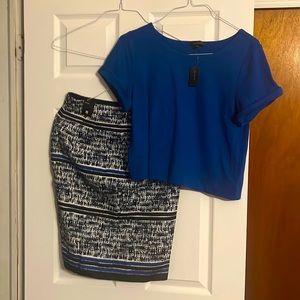 Brand new with tags skirt and matching top size medium